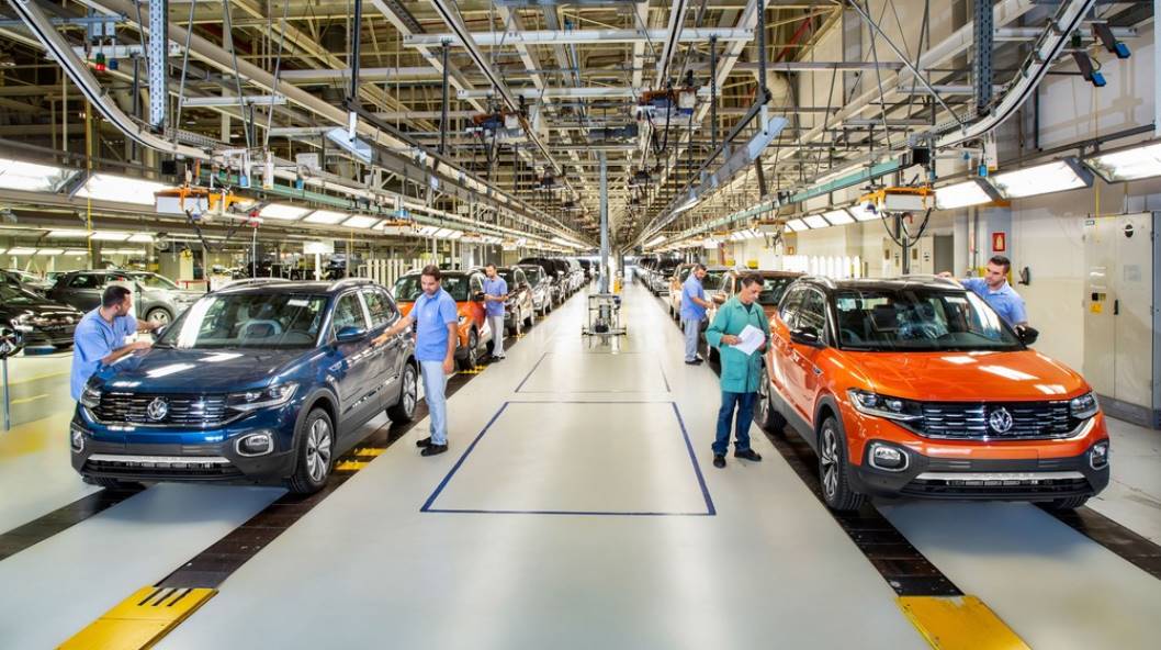 Fábrica da Volkswagen que produz o T-Cross, localizada em São José dos Pinhais
