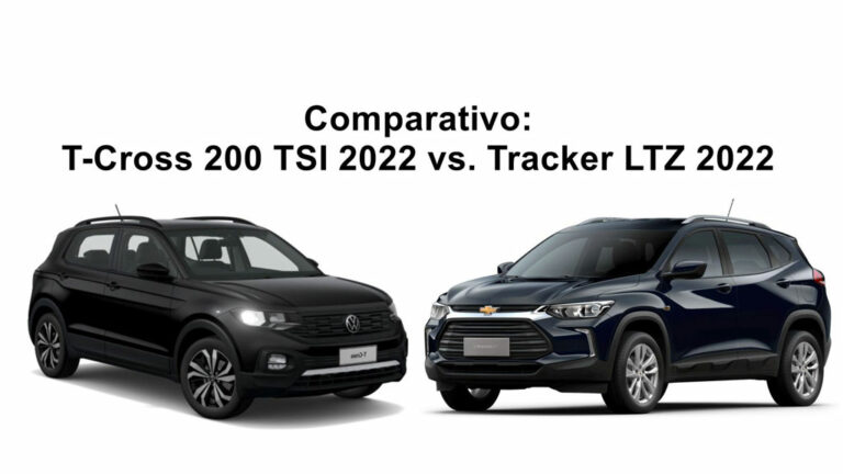 Comparativo T-Cross 200 TSI 2022 vs Tracker LTZ 2022