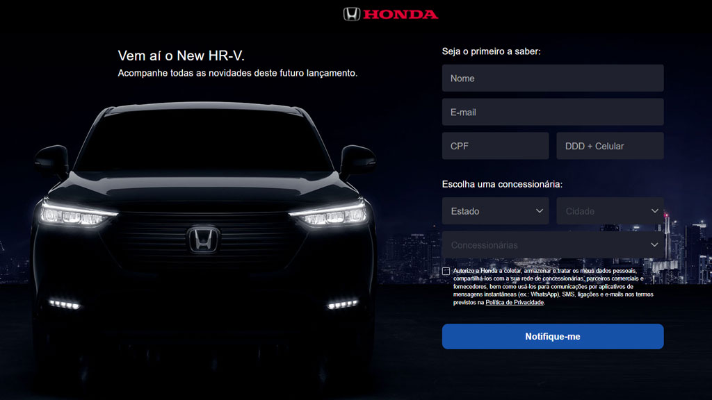 Novo Honda HR-V - Teaser