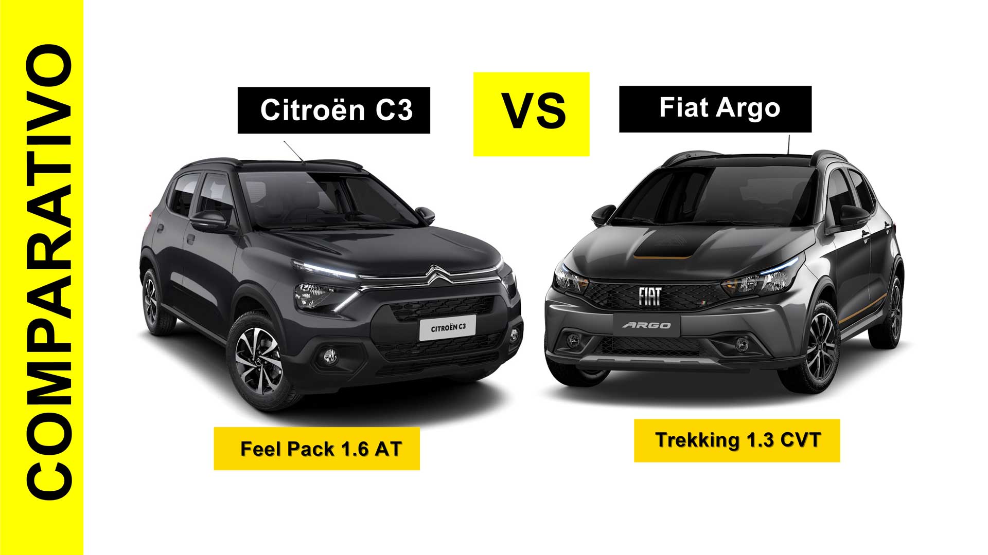 Comparativo: Fiat Argo x Hyundai HB20 x Chevrolet Onix