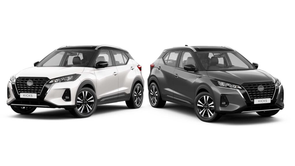 Nissan Kicks com teto preto