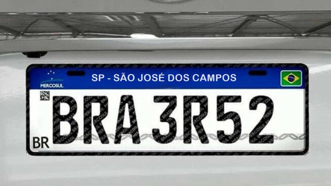 Nova Placa Mercosul com cidade e estado