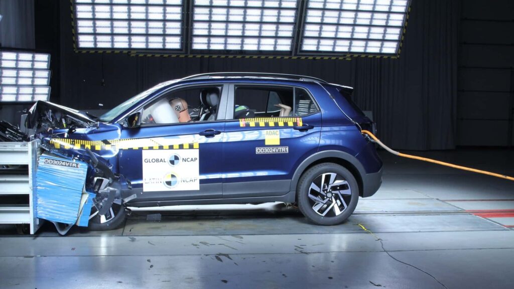 Volkswagen T-Cross 2025 passa pelo teste de colisão frontal do Latin NCAP